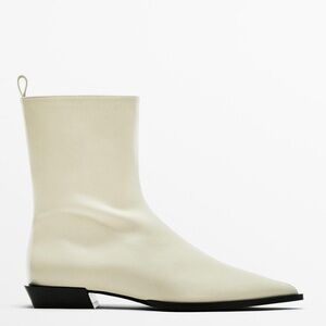 Massimo Dutti-Leather Ankle Boots